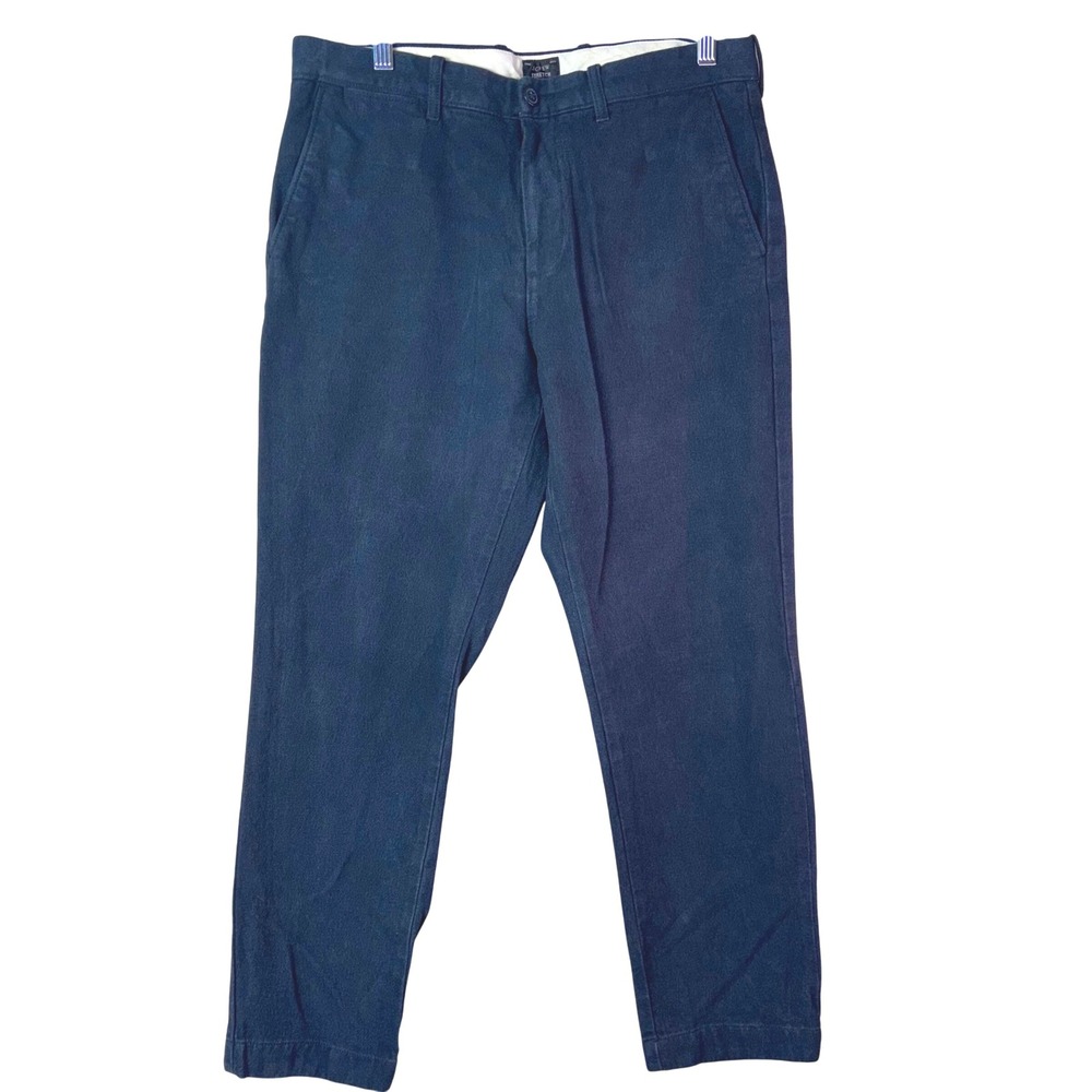 J.Crew 770 Straight‎ Stretch Chinos Pants W33 L30 Navy Blue Casual Trousers